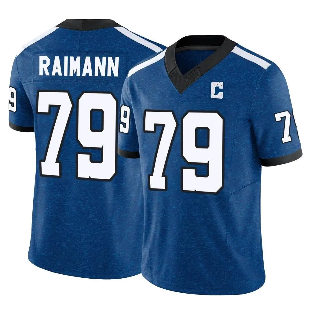 Blackjersey IN.Colts #79 Bernhard Raimann Player Royal Limited Indiana Nights Alternate Vapor F.U.S.E. Home Game Stitched Jerseys