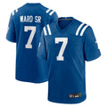 Blackjersey IN.Colts #7 Charvarius Ward Sr. Player Royal Limited Home Game Stitched Jerseys