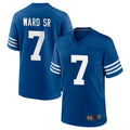 Blackjersey IN.Colts #7 Charvarius Ward Sr. Player Royal Limited Home Game Stitched Jerseys