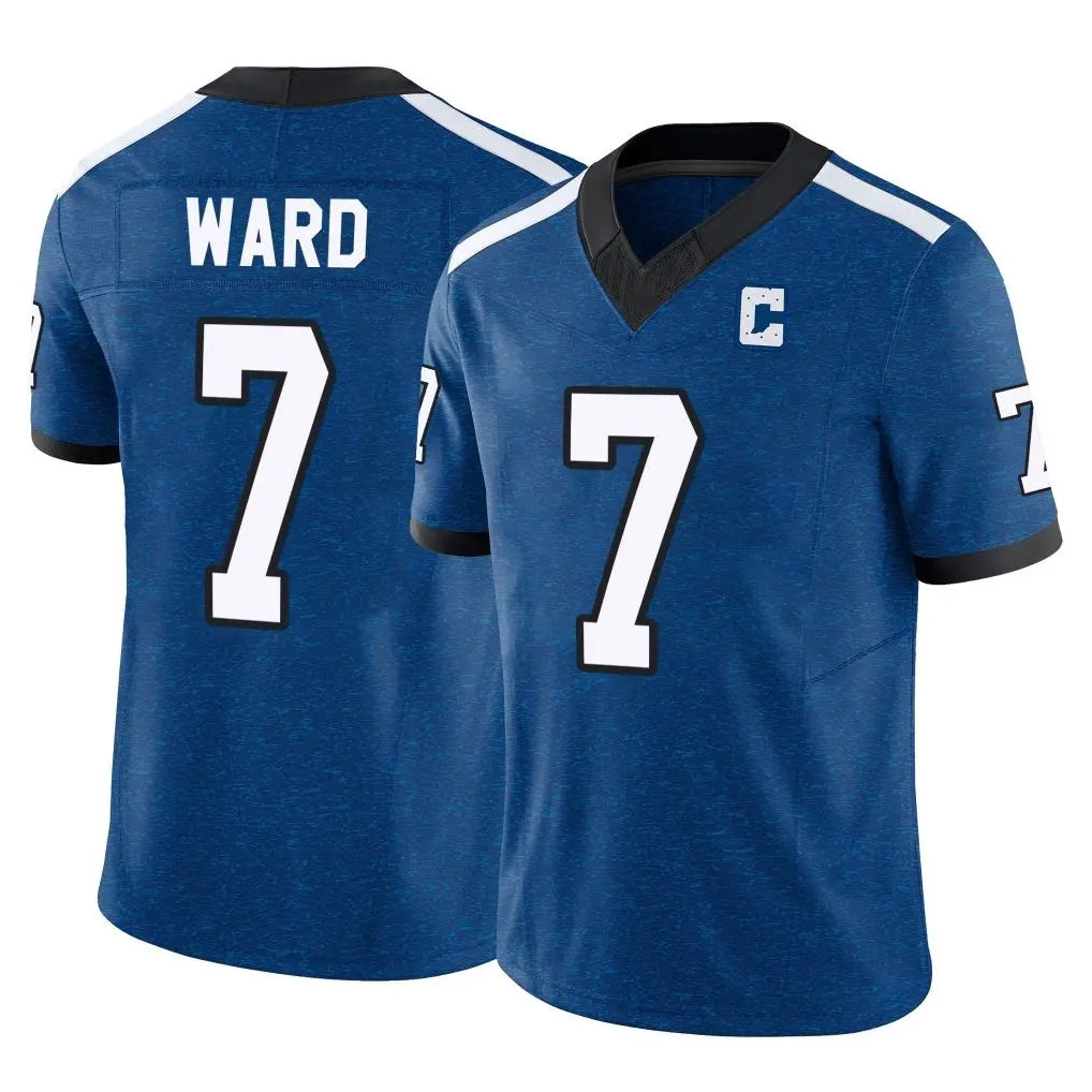 Blackjersey IN.Colts #7 Charvarius Ward Sr. Player Royal Limited Indiana Nights Alternate Vapor F.U.S.E. Home Game Stitched Jerseys