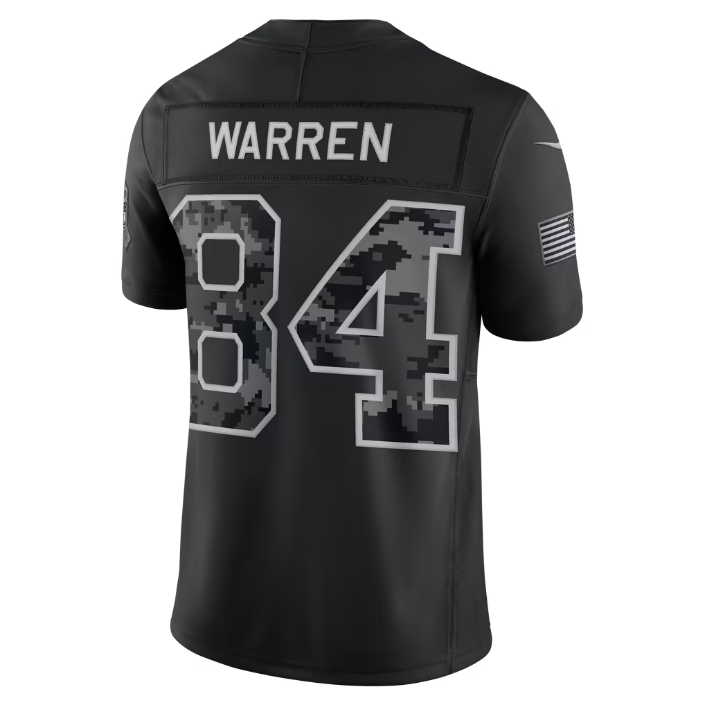 Blackjersey  IN.Colts #84 Tyler Warren Black 2026 Salute to Service Stitched Limited Jersey