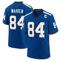 Blackjersey IN.Colts #84 Tyler Warren Player Royal Alternate Indiana Nights Home Game Stitched Jerseys