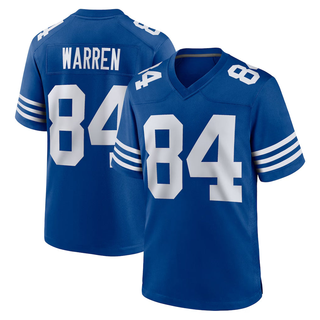 Blackjersey IN.Colts #84 Tyler Warren Player Royal Limited Home Game Stitched Jerseys