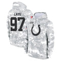 Blackjersey IN.Colts #97 Laiatu Latu Player Arctic Camo Salute to Service Hoodies Limited Game Stitched Jerseys