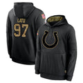 Blackjersey IN.Colts #97 Laiatu Latu Player Black Salute to Service Hoodies Limited Game Stitched Jerseys