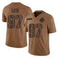 Blackjersey IN.Colts #97 Laiatu Latu Player Brown Salute To Service Limited Stitched Jerseys
