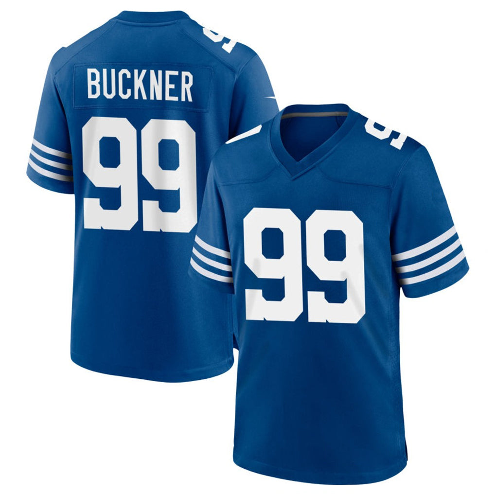 Blackjersey IN.Colts #99 DeForest Buckner Player Royal Limited Home Game Stitched Jerseys