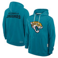 Blackjersey J.Jaguars Teal Home Game Pullover Hoodies Limited Blank Player Stitched Jerseys