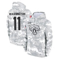 Blackjersey J.Jaguars #11 Parker Washington Player Arctic Camo Salute to Service Hoodies Limited Game Stitched Jerseys