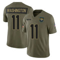 Blackjersey J.Jaguars #11 Parker Washington Player Olive 2025 Salute To Service Limited Game Stitched Jerseys