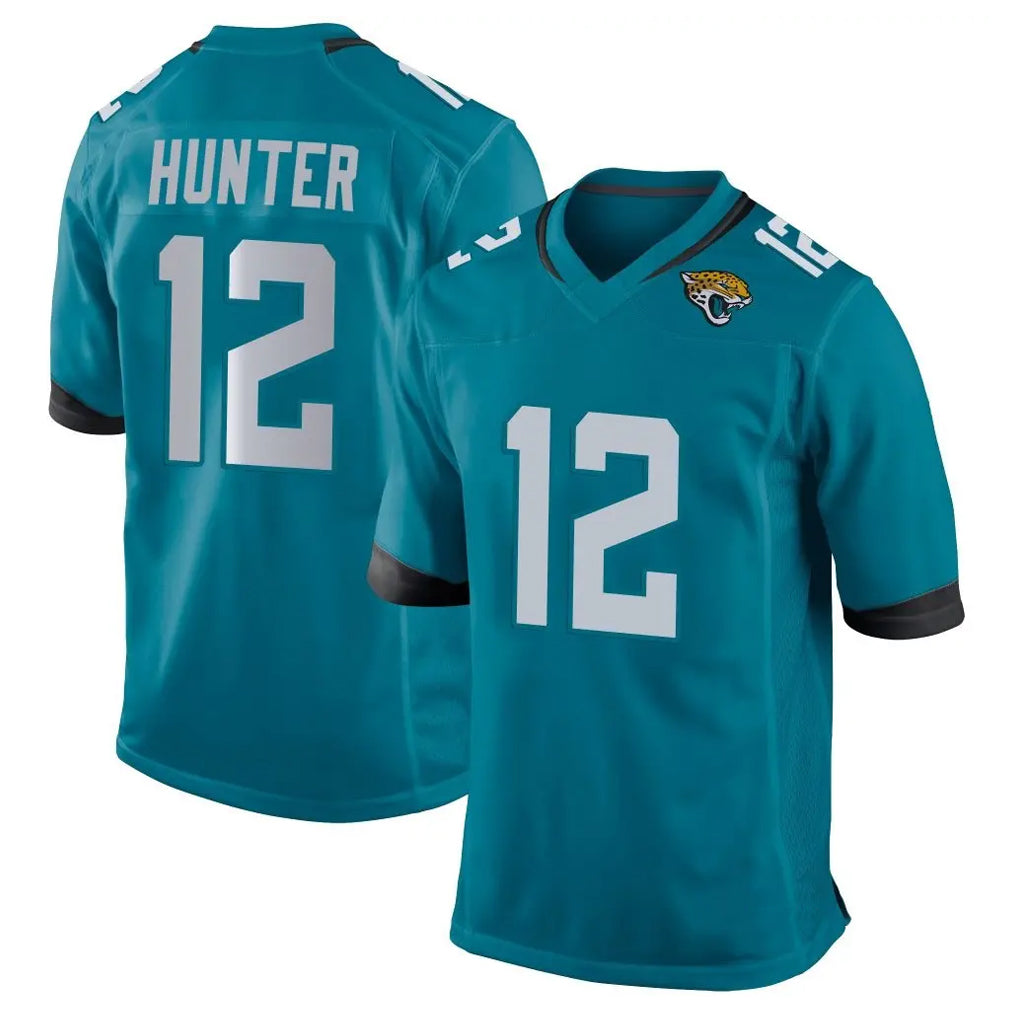 Blackjersey J.Jaguars #12 Travis Hunter Player Teal Home Game Stitched Jerseys