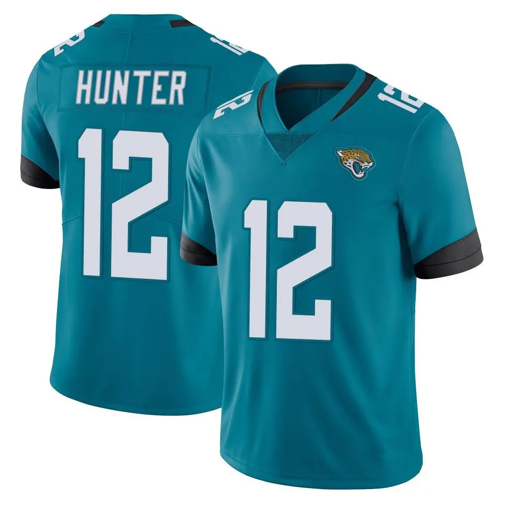 Blackjersey J.Jaguars #12 Travis Hunter Player Teal Vapor Untouchable Limited Home Game Stitched Jerseys