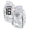 Blackjersey J.Jaguars #16 Trevor Lawrence Player Arctic Camo Salute to Service Hoodies Limited Game Stitched Jerseys