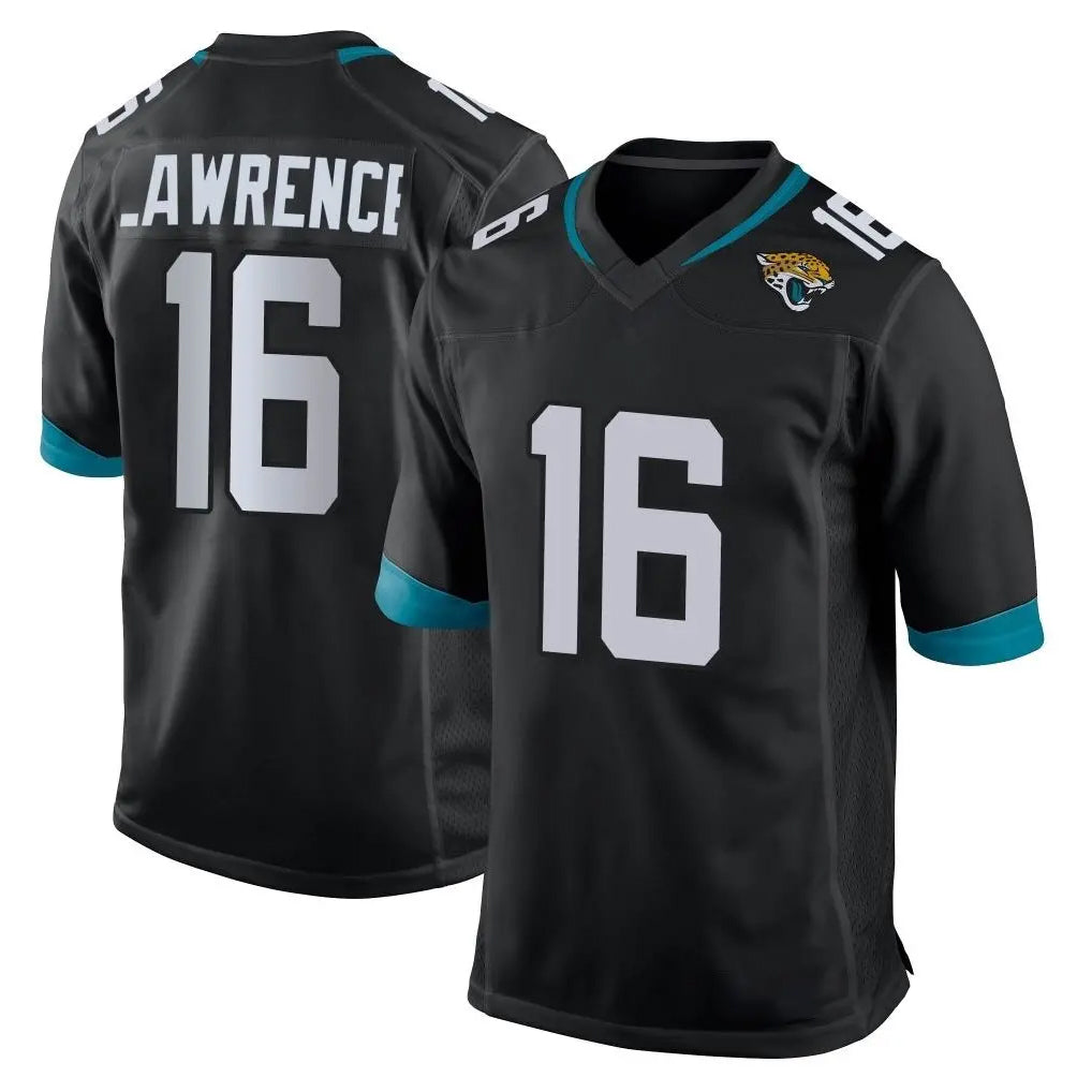 Blackjersey J.Jaguars #16 Trevor Lawrence Player Black Home Game Stitched Jerseys