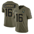 Blackjersey J.Jaguars #16 Trevor Lawrence Player Olive 2025 Salute To Service Limited Game Stitched Jerseys