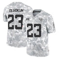 Blackjersey J.Jaguars #23 Foyesade Oluokun Player Arctic Camo Salute To Service Limited Game Stitched Jerseys