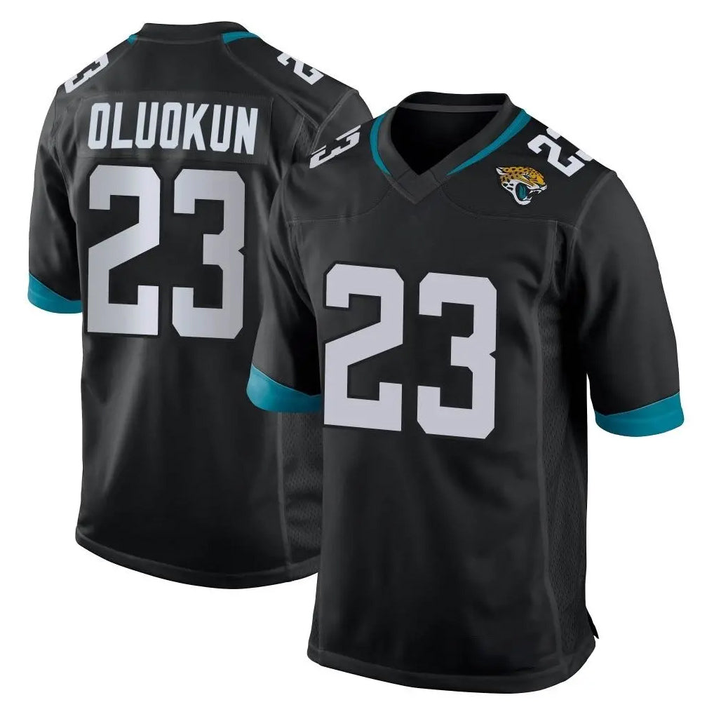 Blackjersey J.Jaguars #23 Foyesade Oluokun Player Black Home Game Stitched Jerseys