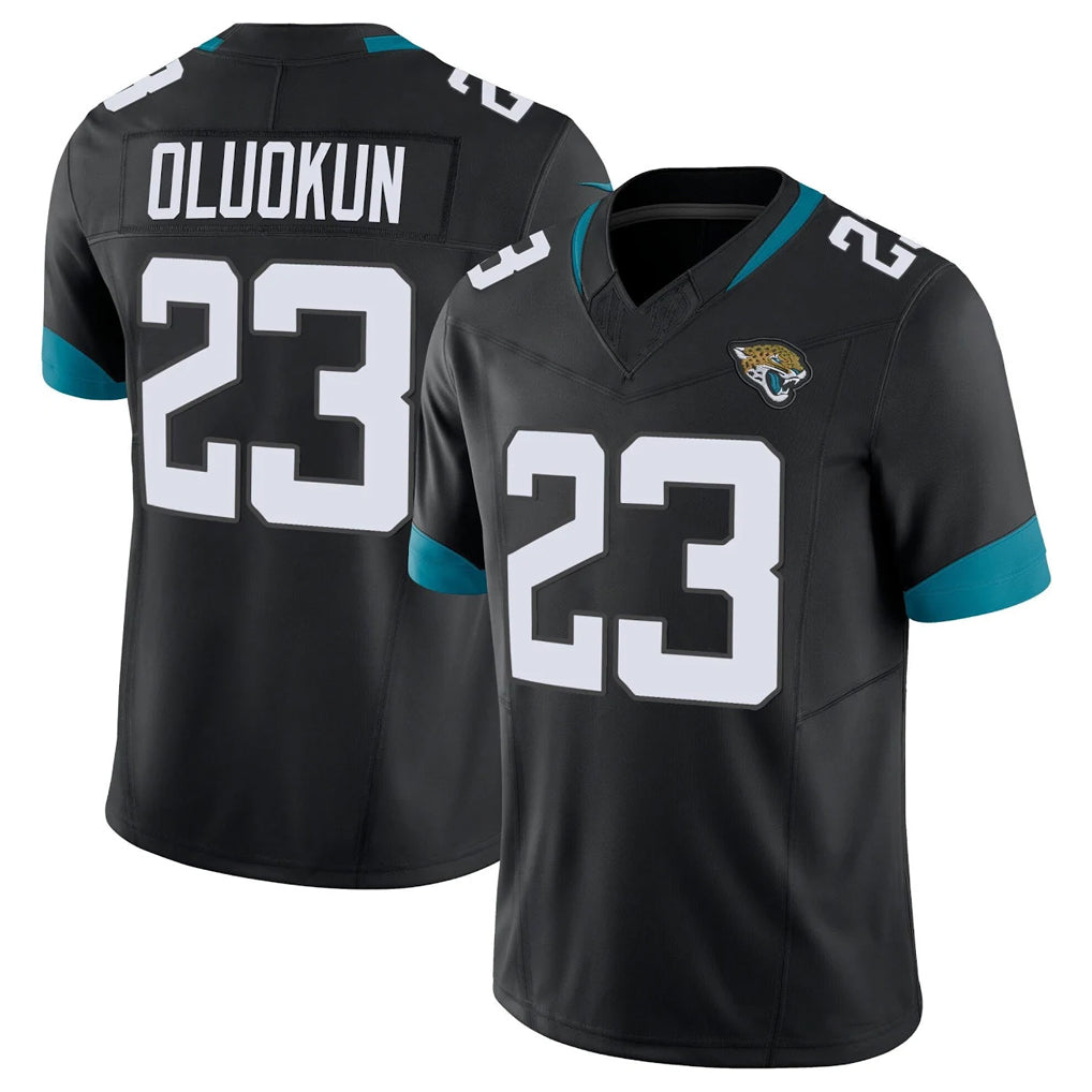 Blackjersey J.Jaguars #23 Foyesade Oluokun Player Black Vapor F.U.S.E. Limited Home Game Stitched Jerseys