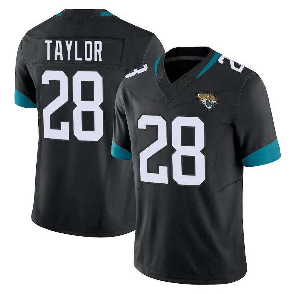 Blackjersey J.Jaguars #28 Fred Taylor Player Black Vapor F.U.S.E. Limited Home Game Stitched Jerseys