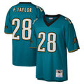 Blackjersey J.Jaguars #28 Fred Taylor?Player Teal Mitchell & Ness Legacy Home Game Stitched Jerseys