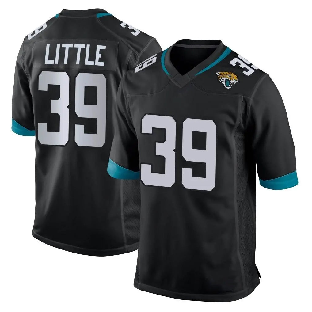 Blackjersey J.Jaguars #39 Cam Little Player Black Home Game Stitched Jerseys