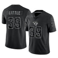 Blackjersey J.Jaguars #39 Cam Little Player Black Reflective Limited Game Stitched Jerseys
