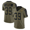 Blackjersey J.Jaguars #39 Cam Little Player Olive Salute To Service Limited Game Stitched Jerseys