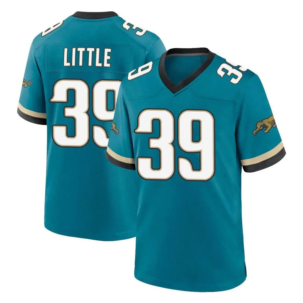 Blackjersey J.Jaguars #39 Cam Little Player Teal Prowler Throwback Limited Home Game Stitched Jerseys