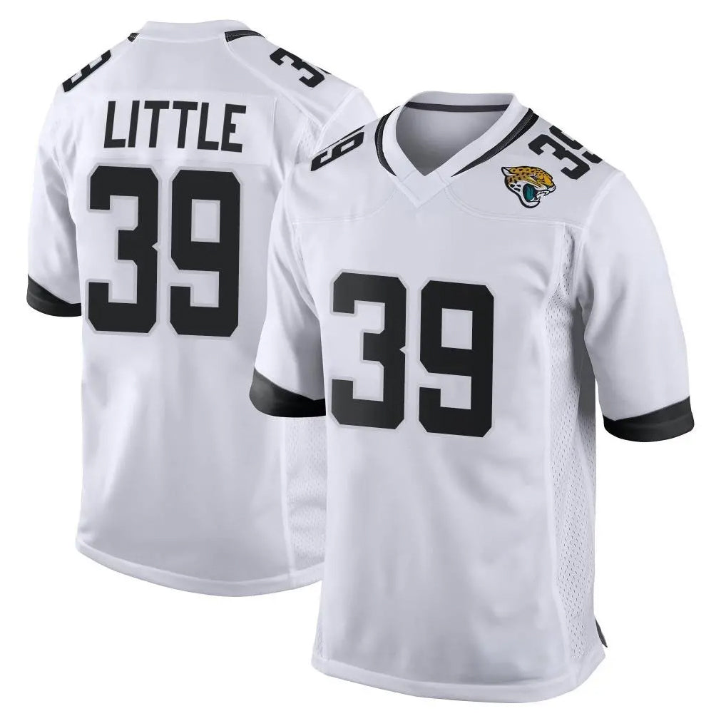 Blackjersey J.Jaguars #39 Cam Little Player White Home Game Stitched Jerseys