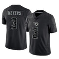 Blackjersey J.Jaguars #3 Jakobi Meyers Player Black Reflective Limited Game Stitched Jerseys