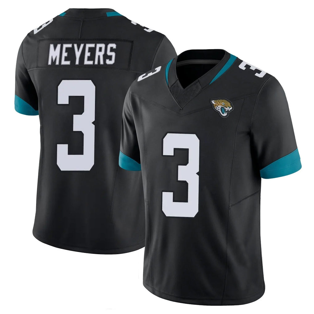 Blackjersey J.Jaguars #3 Jakobi Meyers Player Black Vapor F.U.S.E. Limited Home Game Stitched Jerseys