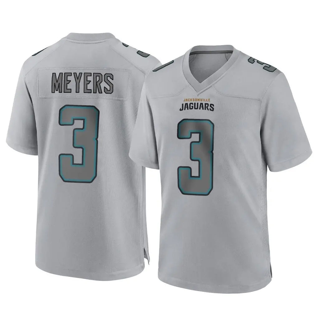 Blackjersey J.Jaguars #3 Jakobi Meyers Player Gray Atmosphere Fashion Home Game Stitched Jerseys