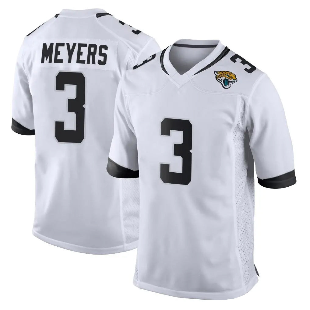 Blackjersey J.Jaguars #3 Jakobi Meyers Player White Home Game Stitched Jerseys