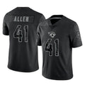 Blackjersey J.Jaguars #41 Josh Hines-Allen Player Black Reflective Limited Game Stitched Jerseys