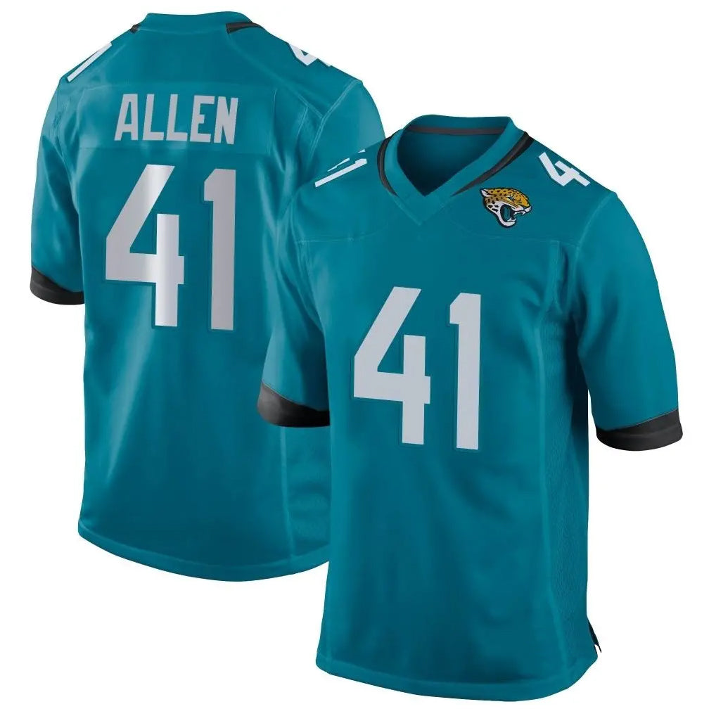 Blackjersey J.Jaguars #41 Josh Hines-Allen Player Teal Home Game Stitched Jerseys