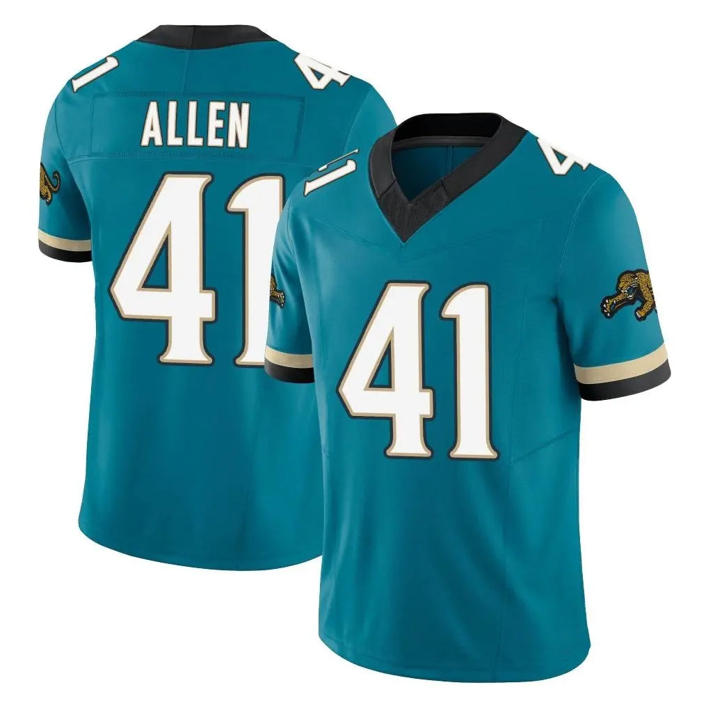 Blackjersey J.Jaguars #41 Josh Hines-Allen Player Teal Prowler Throwback Vapor F.U.S.E. Limited Home Game Stitched Jerseys