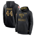 Blackjersey J.Jaguars #44 Travon Walker Player Black Salute to Service Hoodies Limited Game Stitched Jerseys