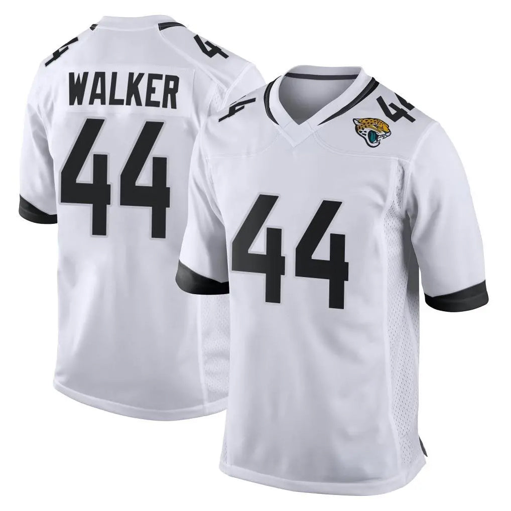 Blackjersey J.Jaguars #44 Travon Walker Player White Home Game Stitched Jerseys