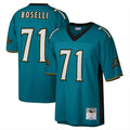 Blackjersey J.Jaguars #71 Tony Boselli?Player Teal Mitchell & Ness Legacy Home Game Stitched Jerseys
