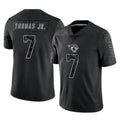 Blackjersey J.Jaguars #7 Brian Thomas Jr. Player Black Reflective Limited Game Stitched Jerseys