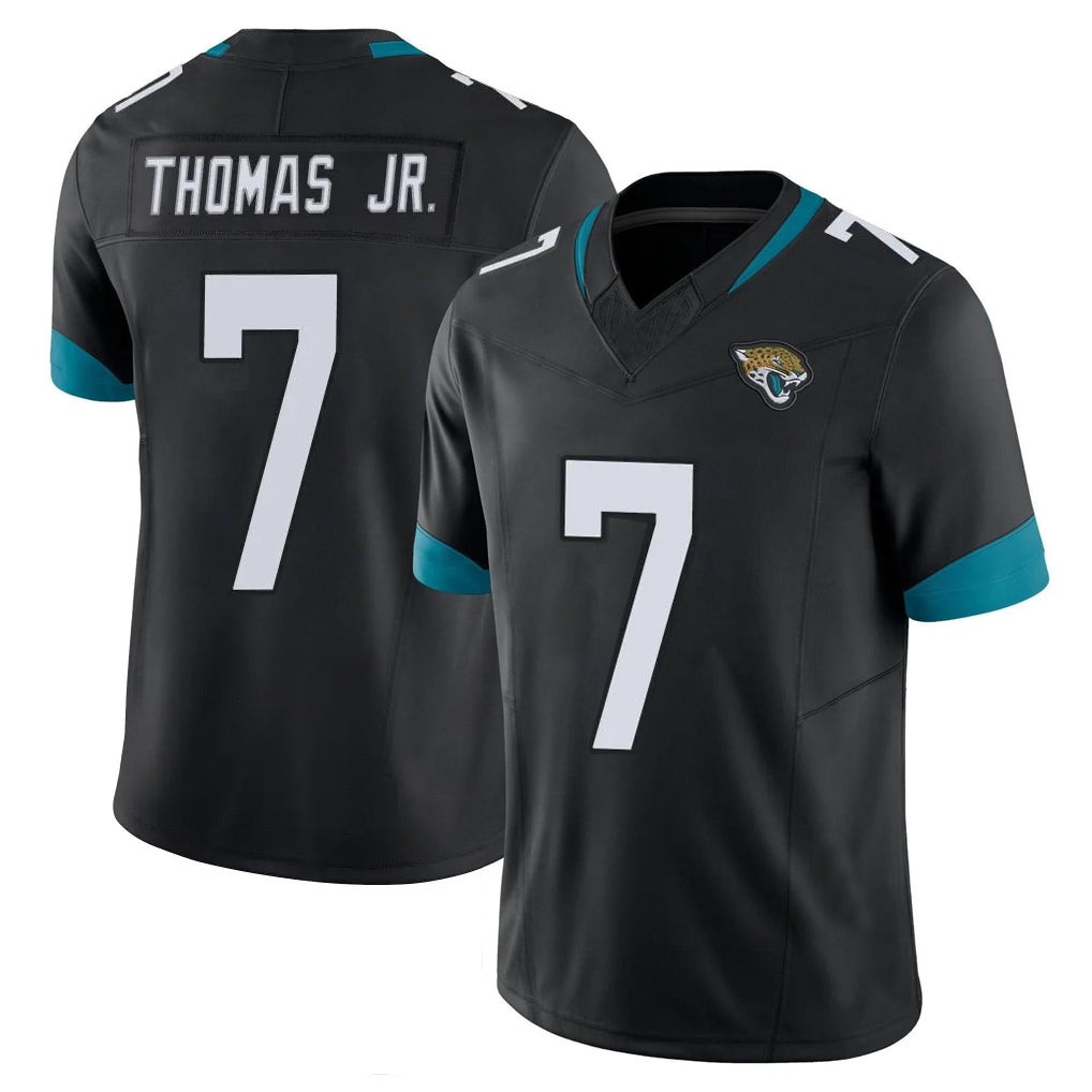 Blackjersey J.Jaguars #7 Brian Thomas Jr. Player Black Vapor F.U.S.E. Limited Home Game Stitched Jerseys