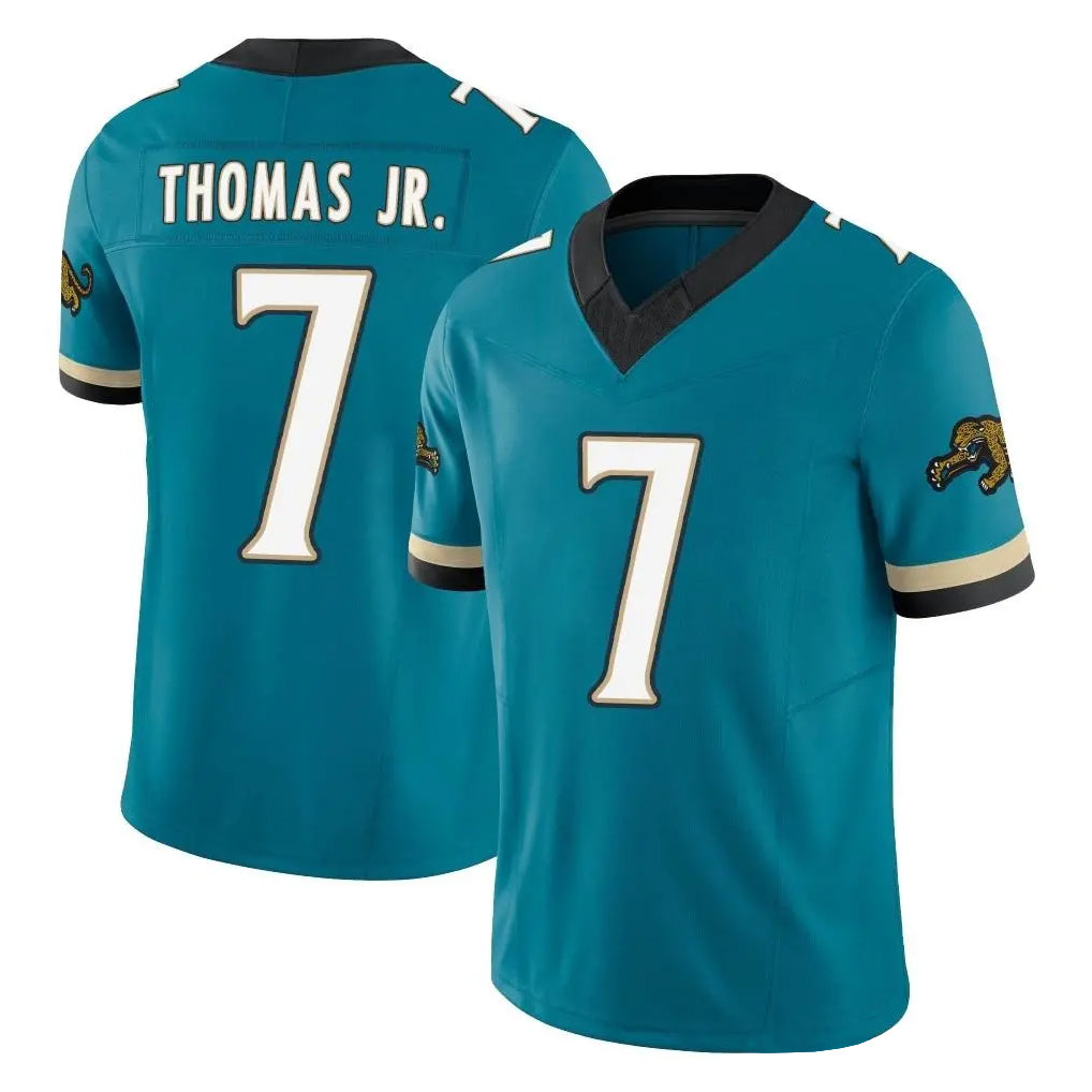 Blackjersey J.Jaguars #7 Brian Thomas Jr. Player Teal Prowler Throwback Vapor F.U.S.E. Limited Home Game Stitched Jerseys