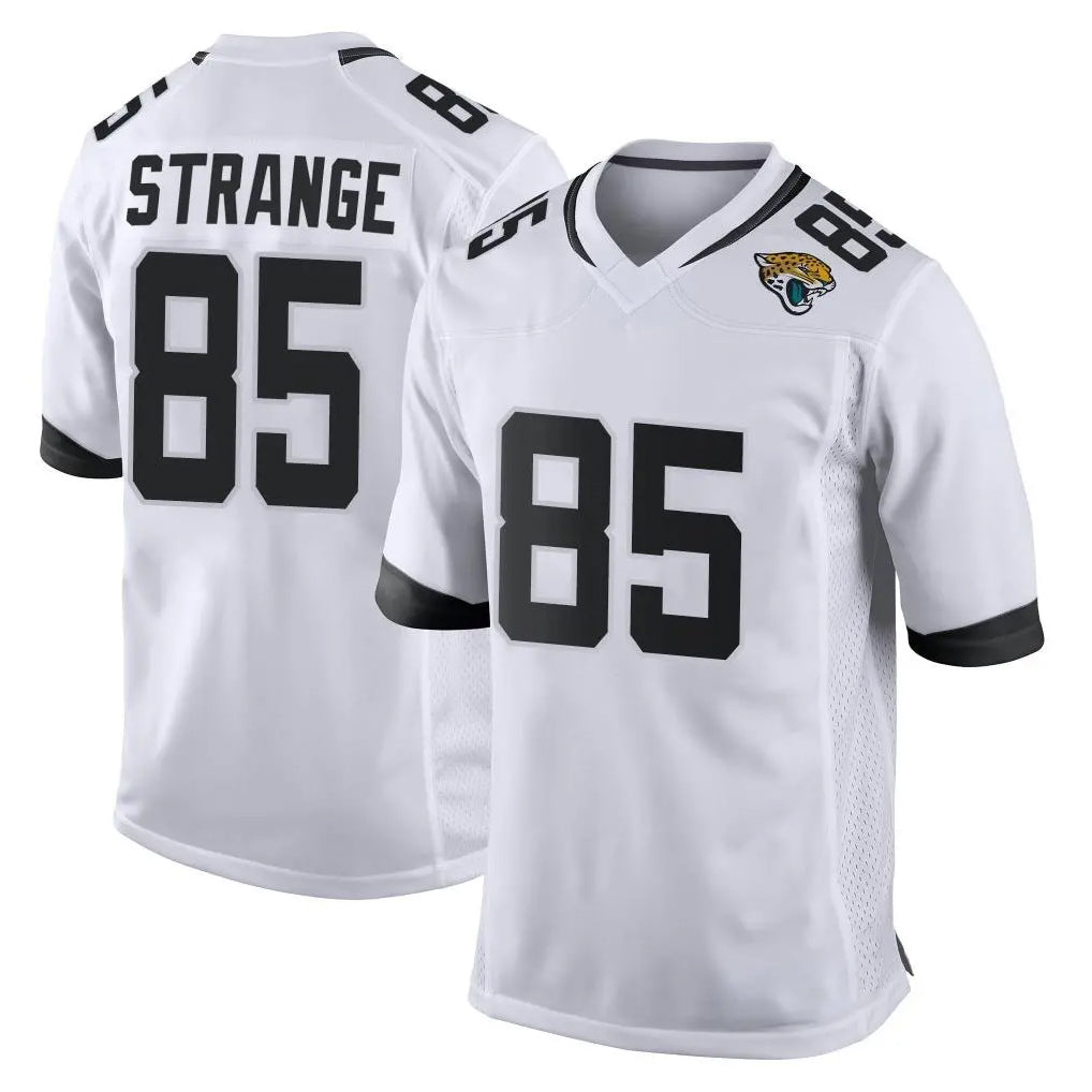 Blackjersey J.Jaguars #85 Brenton Strange Player White Home Game Stitched Jerseys
