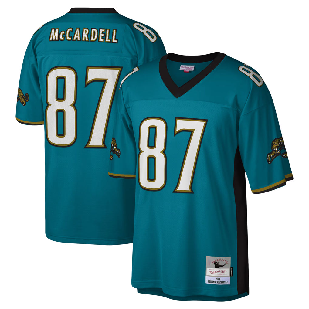 Blackjersey J.Jaguars #87 Keenan McCardell?Player Teal Mitchell & Ness Legacy Home Game Stitched Jerseys