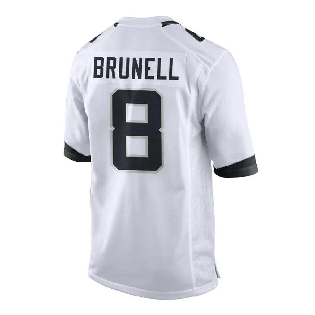 Blackjersey J.Jaguars #8 Mark Brunell?Player White Home Game Stitched Jerseys