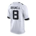 Blackjersey J.Jaguars #8 Mark Brunell?Player White Home Game Stitched Jerseys