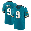 Blackjersey J.Jaguars #9 Logan Cooke Player Teal Prowler Throwback Limited Home Game Stitched Jerseys