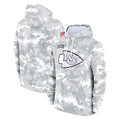 Blackjersey KC.Chiefs Arctic Camo Salute to Service Hoodies Limited Game Blank Player Stitched Jerseys