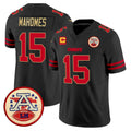 Blackjersey KC.Chiefs #15 Patrick Mahomes Player Black Limited Vapor F.U.S.E. Home Game Stitched Jerseys