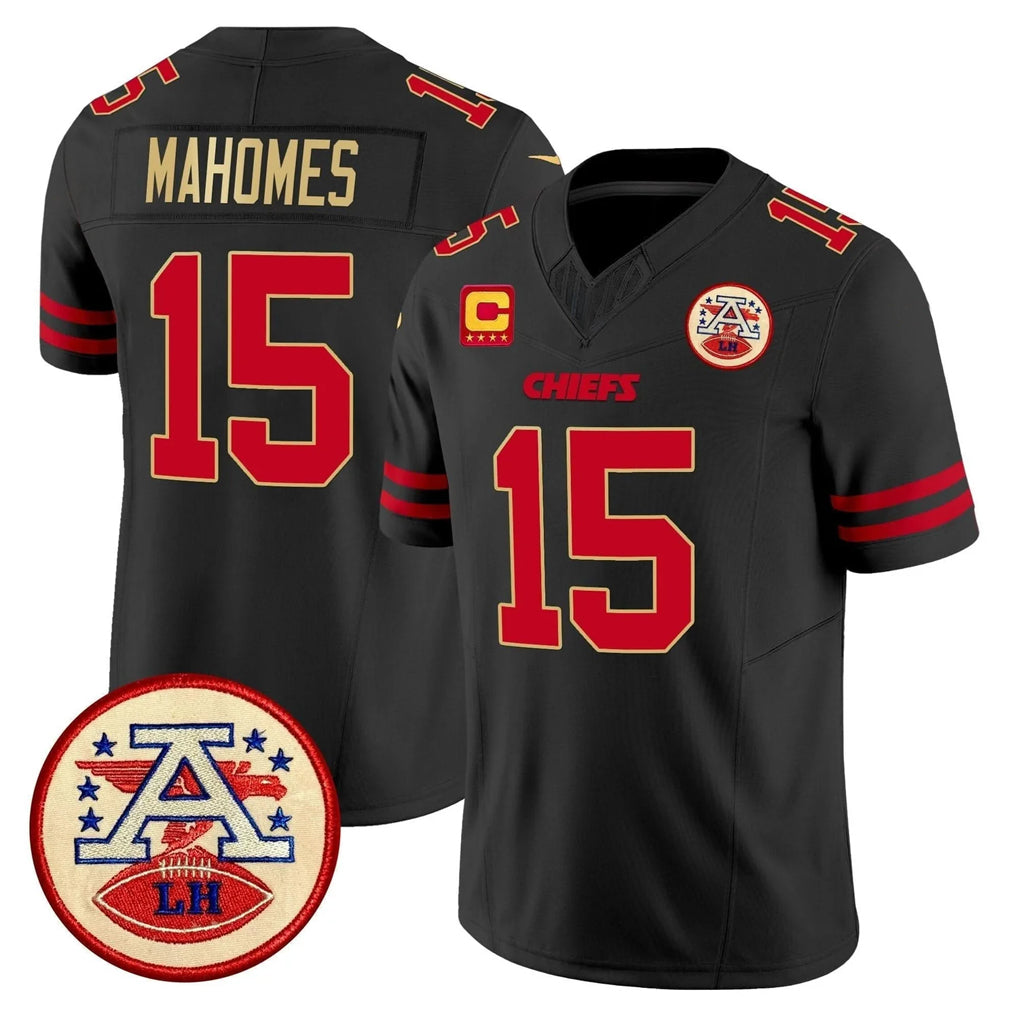 Blackjersey KC.Chiefs #15 Patrick Mahomes Player Black Limited Vapor F.U.S.E. Home Game Stitched Jerseys